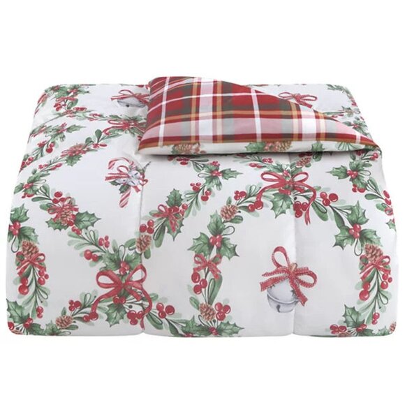 Enchante Wreath With Bow Reversible 3-Pc. Comforter Sets NIP - Picture 8 of 8